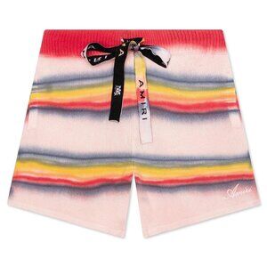 Amiri Cashmere Rainbow Stripe Short